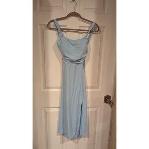 HALARA Light Blue Midi Dress